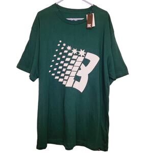 New Bronze X DC Green And White Logo Short Sleeved Skater T-Shirt Size XXL